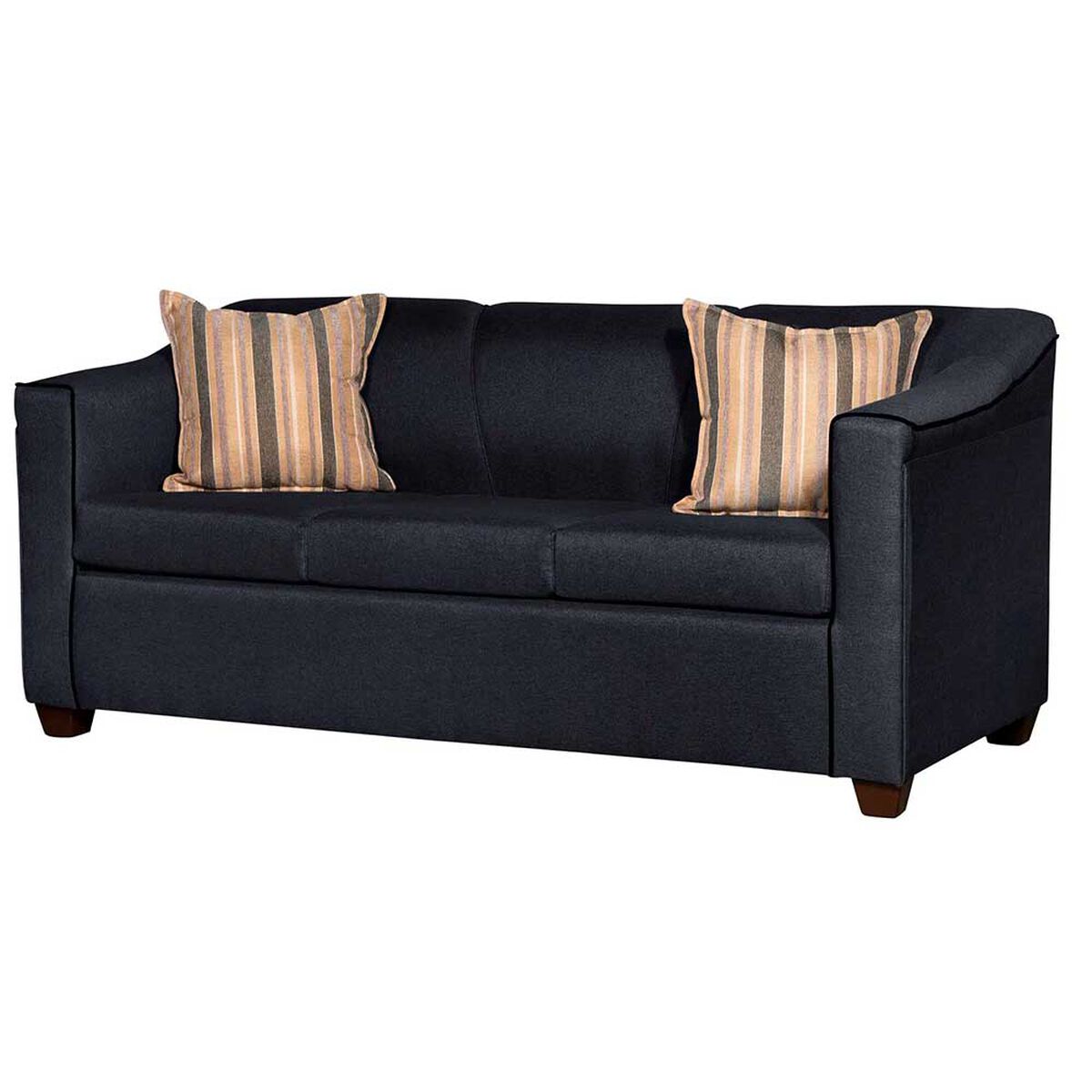 Juego de Living Ruzam Mobel Venecia  Sofá 3 Cuerpos + Dos Sillones 1 Cuerpo Lino Negro