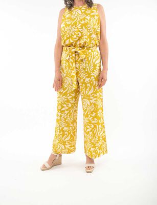 Imagen 1 del producto Pantalón Estampado Recto Mujer Portman Club Mostaza