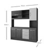 Mueble de Cocina Home Mobili Nuba 5 Puertas 3 Cajones Café