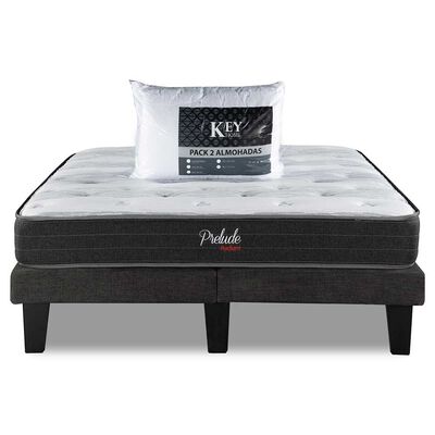 Imagen 1 del producto Cama Europea Prelude 2 Plazas Radiant + Pack Almohadas