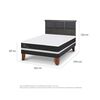 Cama Europea CIC 2 Plazas Ortopedic + Respaldo Torino