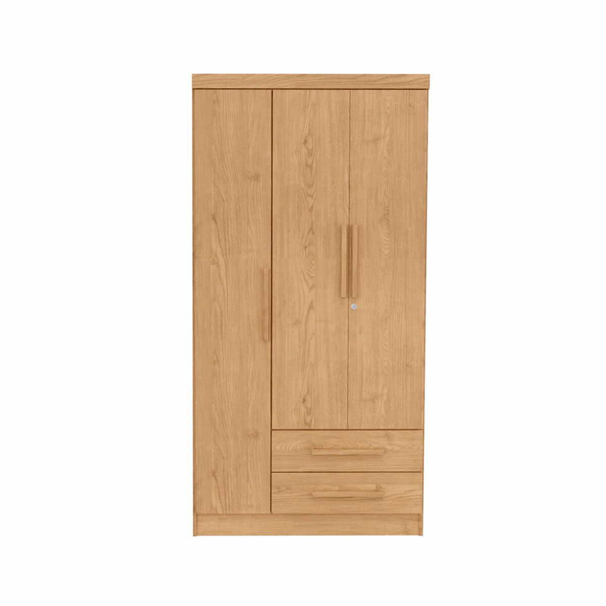 Closet Yardas Leticia 3 Puertas 2 Cajones Nogal