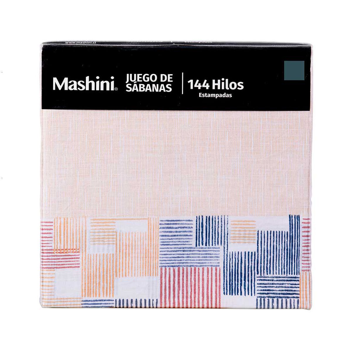 Juego de Sábanas Mashini 144 Hilos 1,5 Plazas Estampado Bari