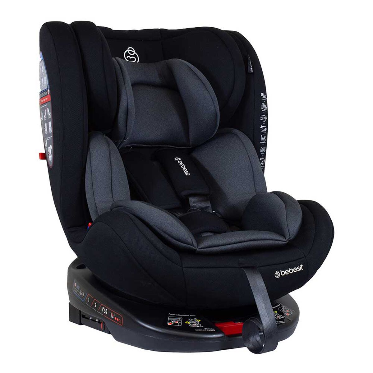 Silla de Auto Bebe Convertible OneFix 360 Isofix Grey Bebesit