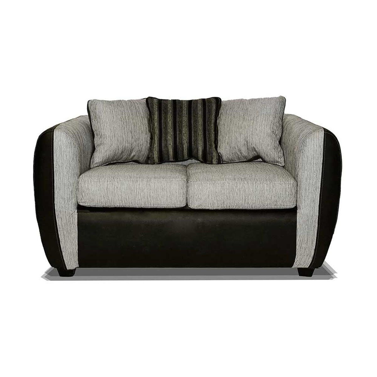 Juego de Living Elegant Detail Oklahoma Sofá 3 Cuerpos + Sofá 2 Cuerpos Gris Plata