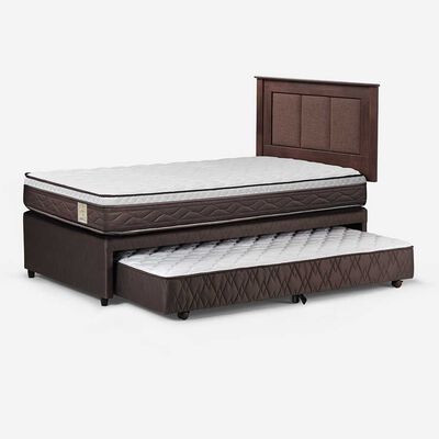 Imagen 2 del producto Cama Nido Rosen 1,5 Plazas New Style 4 Plus + Respaldo + Velador Rachel