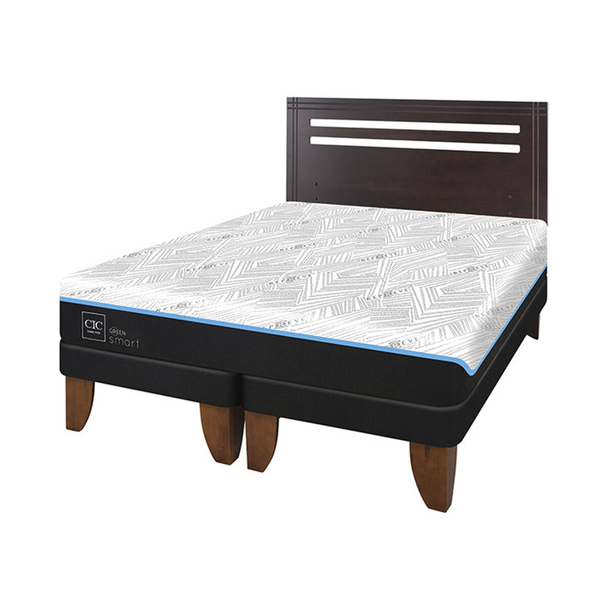 Cama Europea CIC Green Infinity 2 Plazas + 1 Respaldo Munich