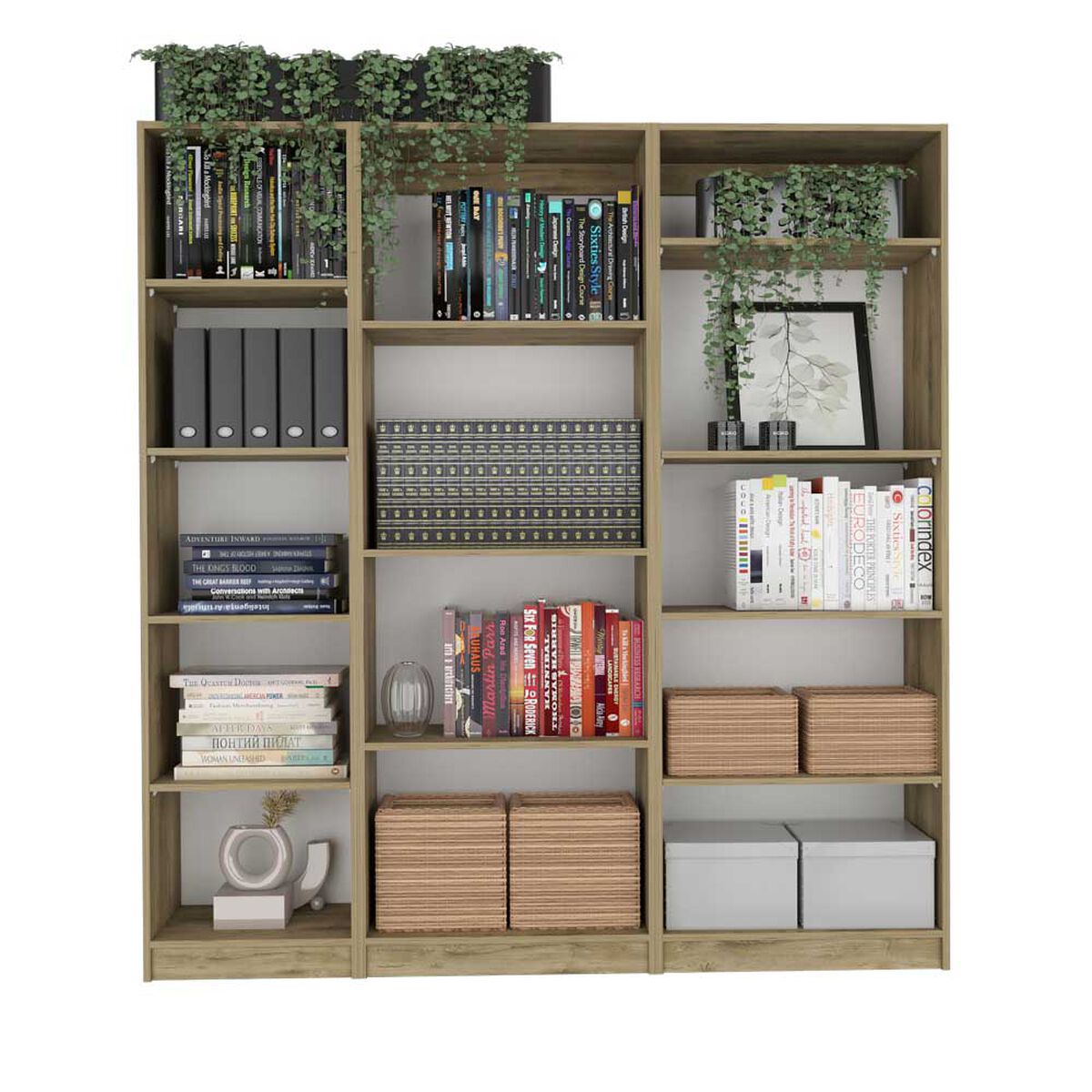2 Estantes + Estante 4 Repisas TuHome Home Macadamia