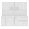 Mueble de Cocina Vekkahome Buck 1 Cajón 12 Puertas Blanco