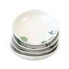 Set Platos Hondo Doral Flor 4 Piezas Verde