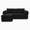 Sofá Seccional Muebles MPR Queen 3 Negro