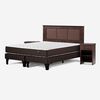 Cama Europea Rosen Base Dividida King Ergo T + Respaldo + 2 Veladores