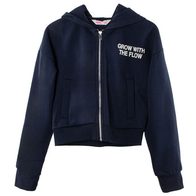 Imagen 1 del producto Polerón con Gorro Niña Mila Azul, Crudo