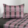 Juego de S&aacute;banas Cannon 200 Hilos 1,5 Plazas Check Rosa