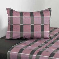 Juego de Sábanas Cannon 200 Hilos 1,5 Plazas Check Rosa