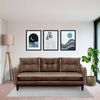 Sofá Living Factory Vintage 3 Cuerpos Café