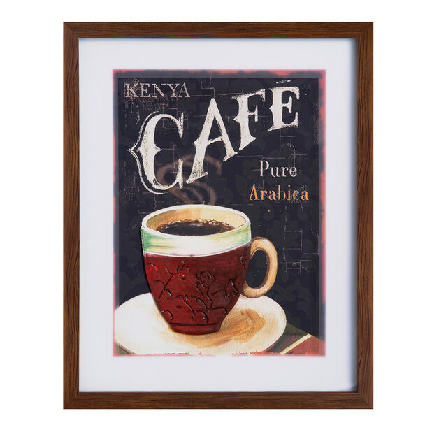 Cuadro Enmarcado Vgo Serie Café Taza Roja 43 x 53 cm