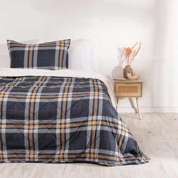 Plumón Mashini 1,5 Plazas Tartan Multicolor