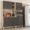 Mueble de Cocina Onessta Encanto 2 Cajones 7 Puertas Avena Grafito