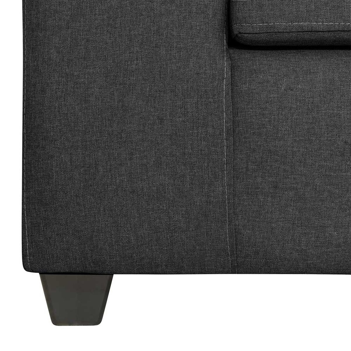 Juego de Living Innovamuebles Kahlo Sofá 2 Cuerpos + Dos Pouf 1 Cuerpo Negro