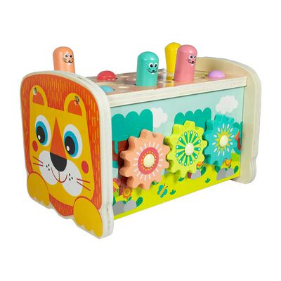 Juguete De Madera Leon Multifuncional Xilófono Montessori Bebesit