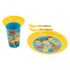 Set 5 Piezas Vajilla Infantil Minions Amarillo
