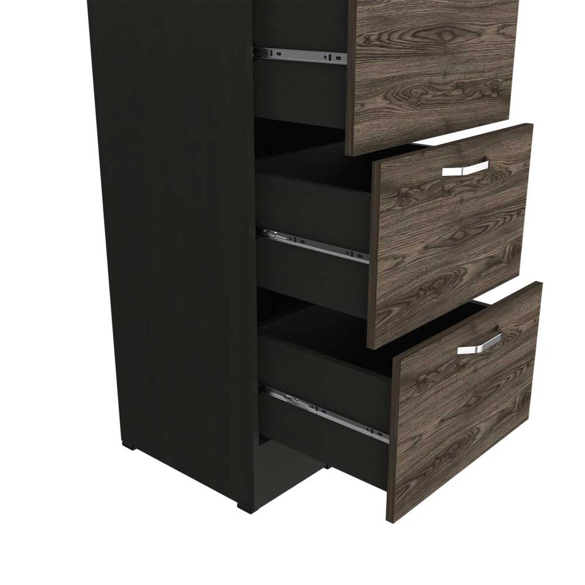 Mueble Archivador TuHome Home Office 4 Cajones Negro Soft Co&ntilde;ac