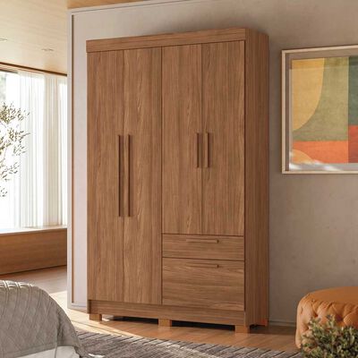 Imagen 1 del producto Clóset Onessta Londrina 4 Puertas 2 Cajones Jatoba