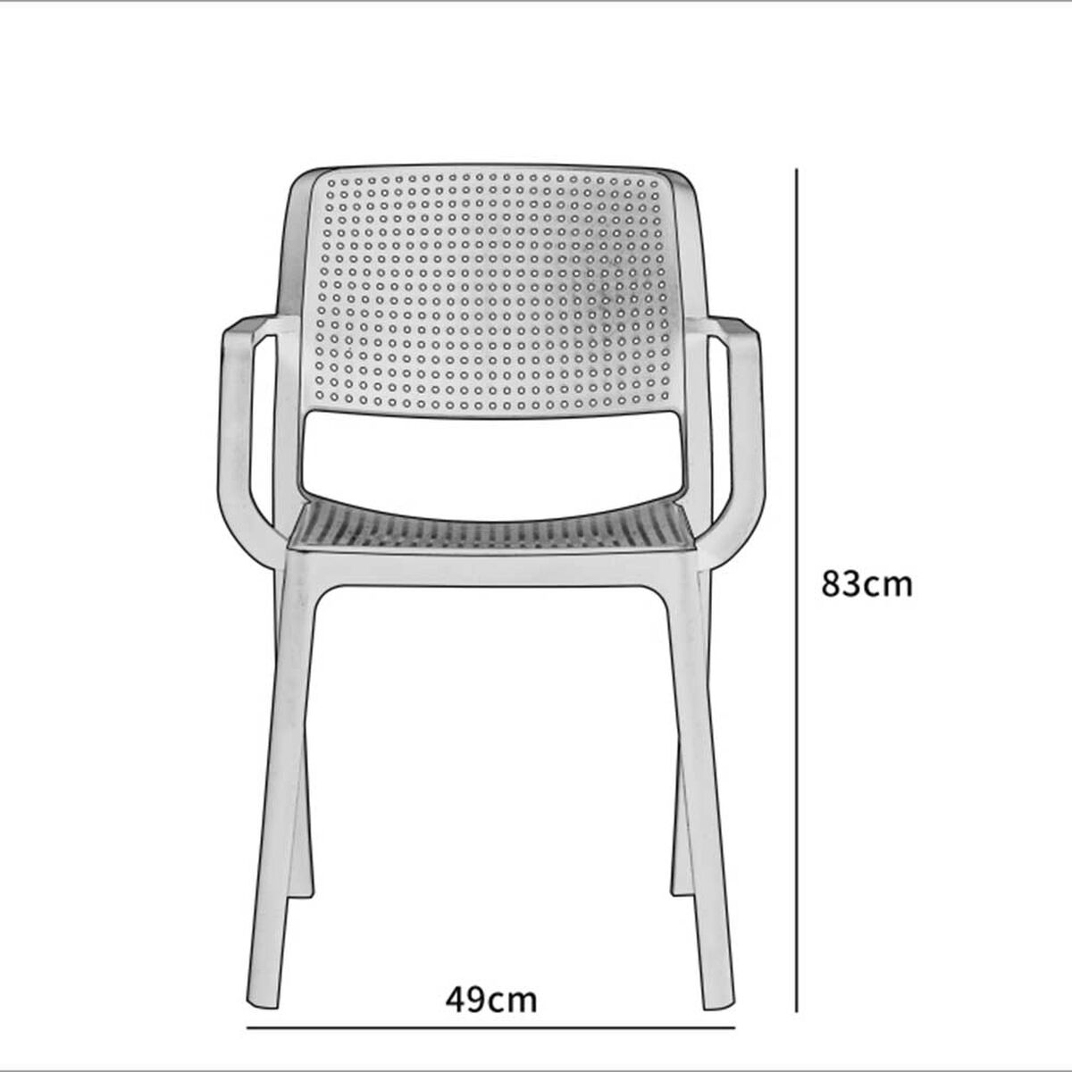 Juego de terraza Fm Furniture Línea E 4 Sillas
