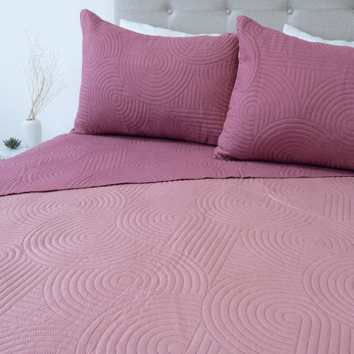 Quilt Doral Hotpress Bi-Color King Rosa