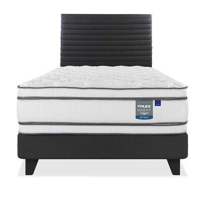 Imagen 2 del producto Cama Europea Flex 1,5 Plazas Majesty + Respaldo Modern Grafito