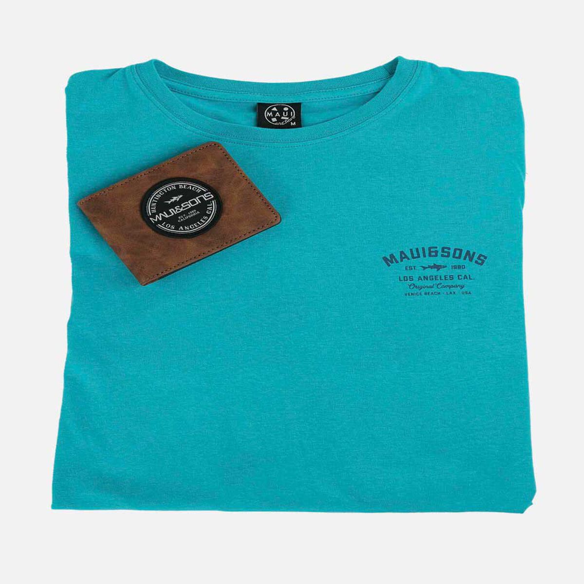 Pack Polera Manga Corta + Billetera Hombre Maui & Sons