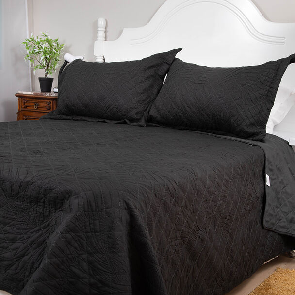 Quilt Doral 2 Plazas Negro Bubbly