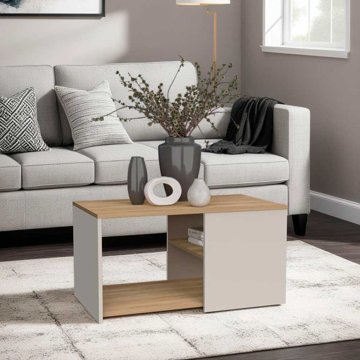 Mesa de Centro TuHome Adel Capri Fresno Europeo