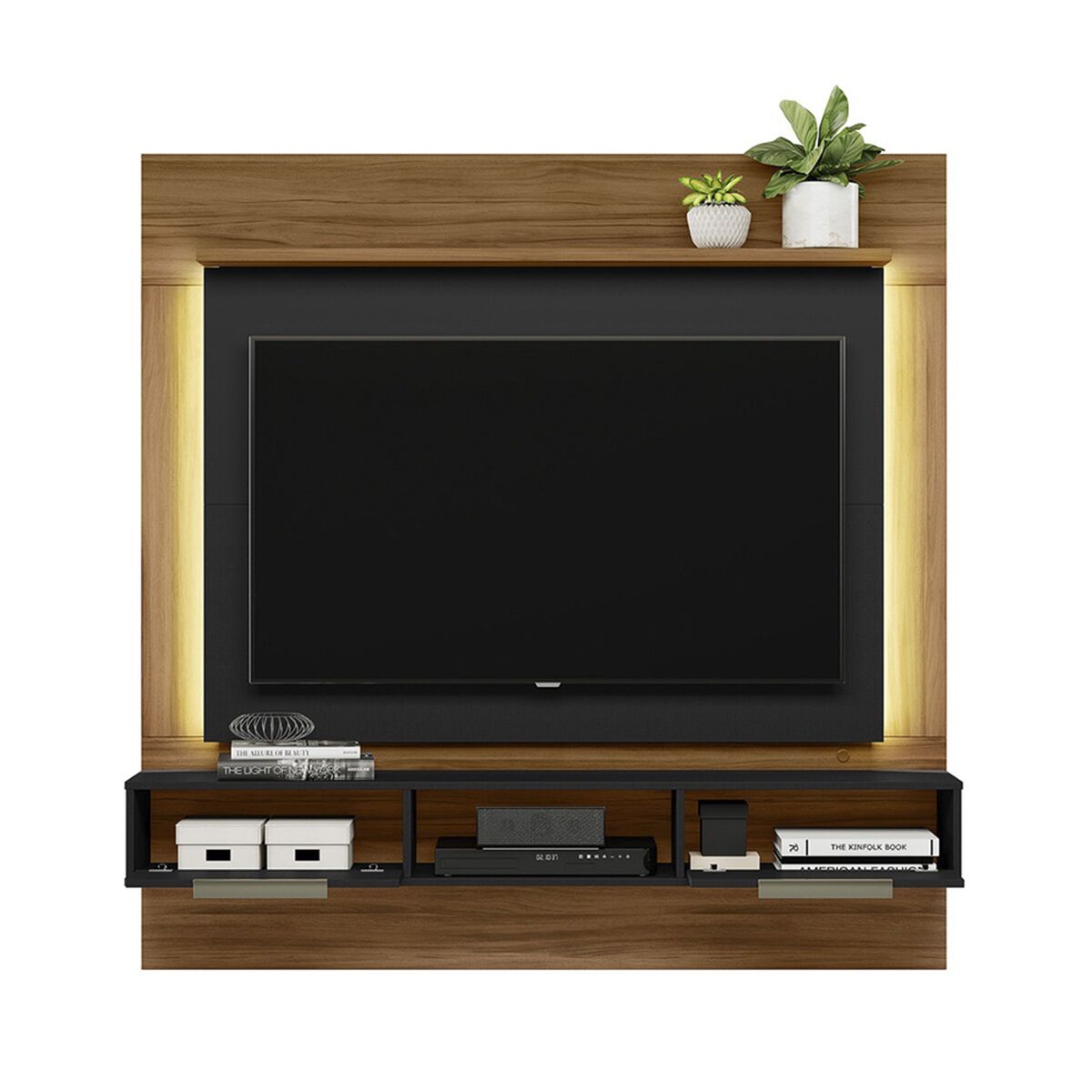 Panel TV Home Mobili Florida Hasta 58" Negro