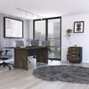 Combo Oficina Mesa Reuni&oacute;n + Archivador 3 Cajones Negro TuHome Home Office