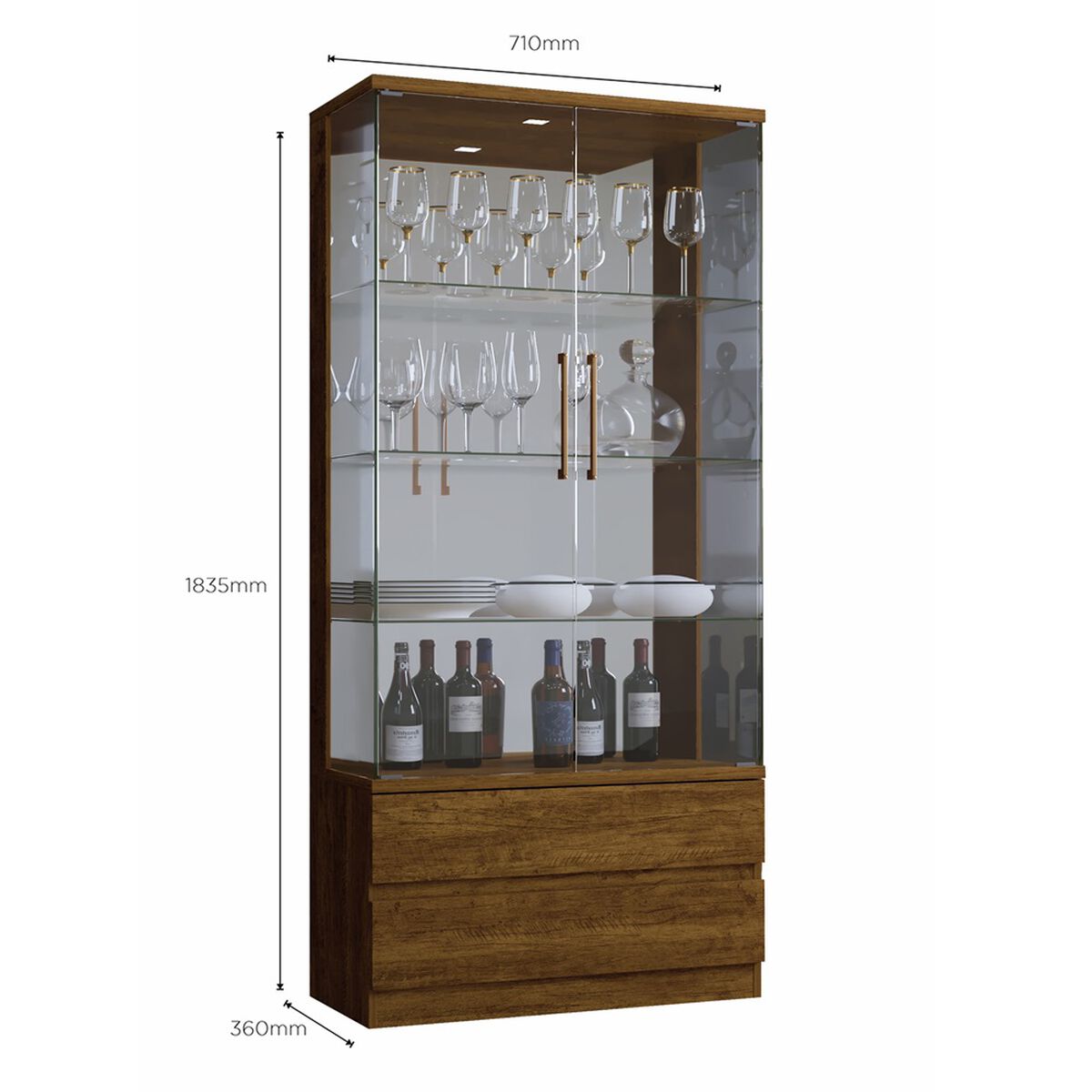 Vitrina Di Poretti Diamante Café Claro