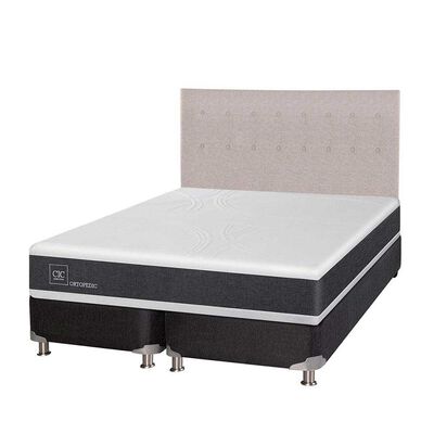 Imagen 2 del producto Box Spring CIC Base Dividida King New Ortopedic + Respaldo Tigris