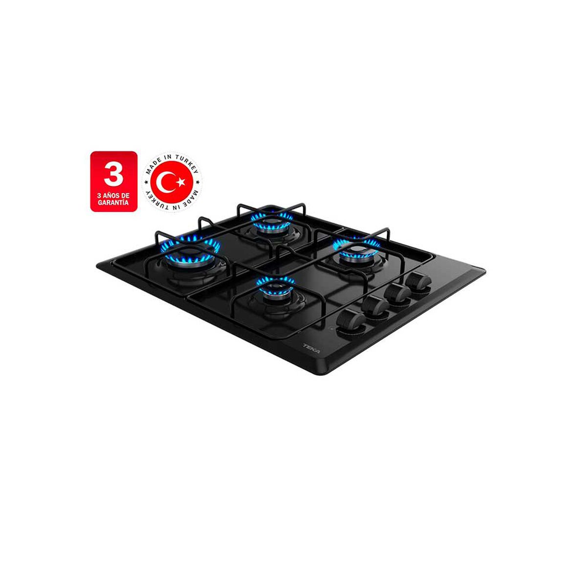 Encimera a Gas Teka HLX 640 Black 4 Quemdares