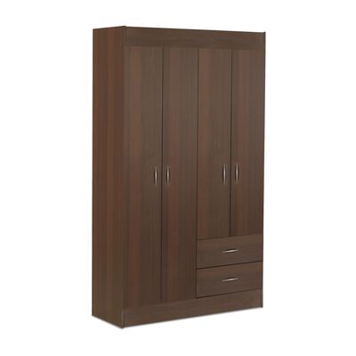 Closet Stanford 4 Puertas 2 Cajones Chocolate