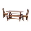 Juego de Comedor Latam Home Sevilla Segovia 2 Sillas + 2 Bancas Cuero Kentucky Beige