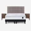 Cama Europea 2 Plazas Div Art 4 + Set Maderas Issey