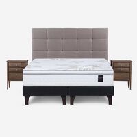 Cama Europea 2 Plazas Div Art 4 + Set Maderas Issey