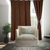 Set Cortinas Doral Amazon City  220 x 140 cm Caf&eacute;