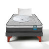Cama Europea Flex 1,5 Plazas Dream Pocket Box + Almohada + Cubrecolchon Basico
