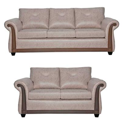 Juego de Living Black Factory Bristol 5 Cuerpos Crema