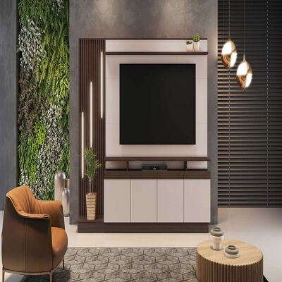 Centro Entretenimiento Almore Budapest Hasta 70" Café y Off White