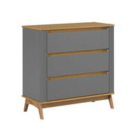 Comoda Amuv 3 Cajones Gris