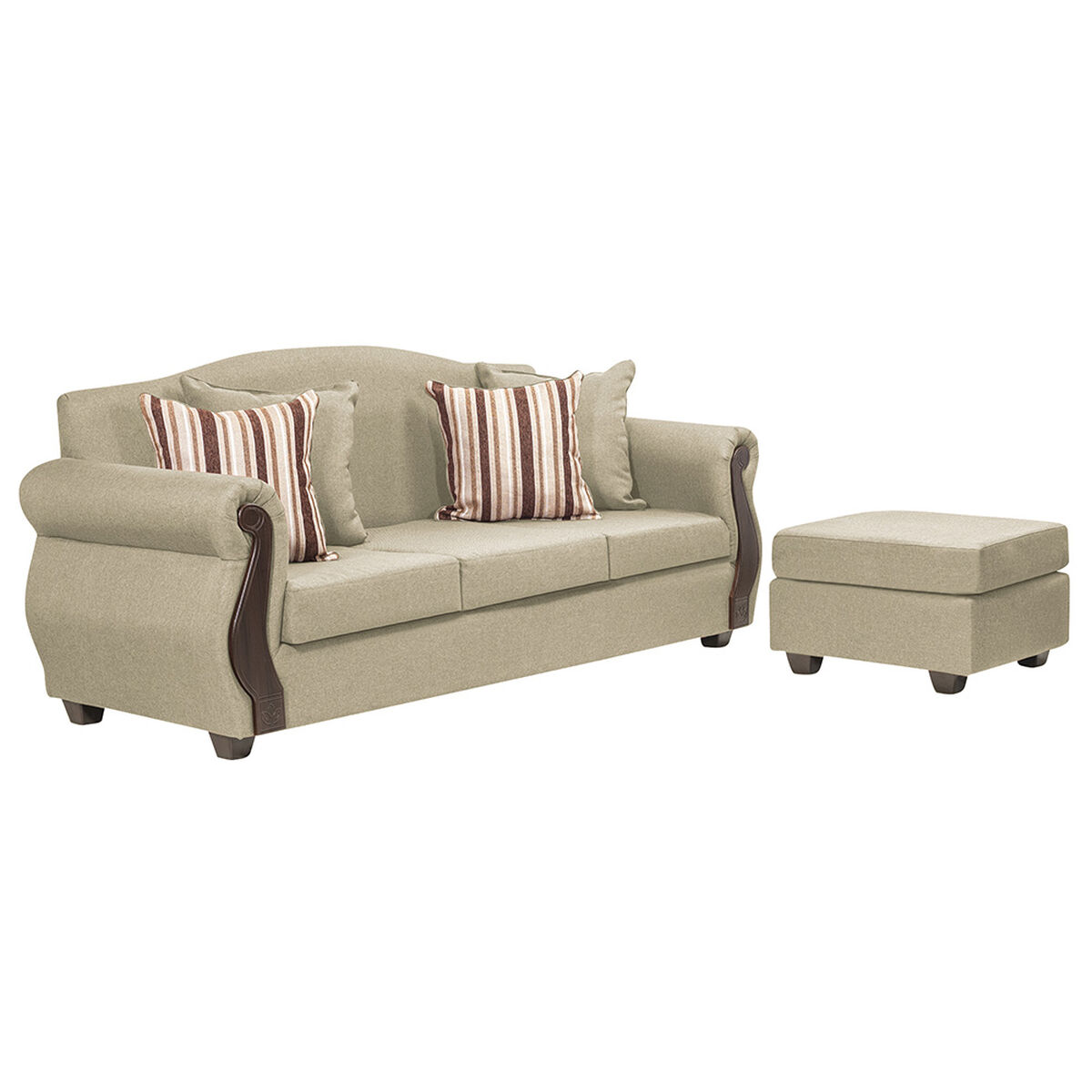Sofá Seccional Reversible Innovamuebles New Bugambilia Beige 3-1 