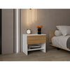 Velador Tuhome Dassel 1 Caj&oacute;n Blanco Fresno